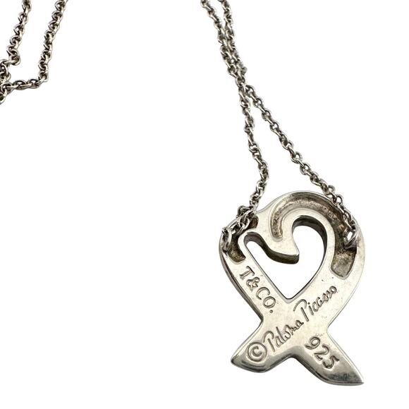 Tiffany and Co Paloma Picasso Small Loving Heart Pendant Necklace 18" - Picture 2 of 8